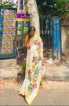 MG 448  Plain Linen Digital Printed Saree Wholesale Price In Surat